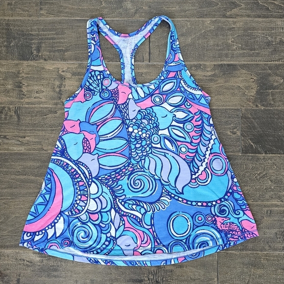 Lilly Pulitzer Tops - Lilly Pulitzer Multicolor T-Back Luxletic Tank - Sz Medium